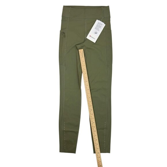 Lululemon Fast and Free HR Tight 25” Army Green Women’s Size 6 NWT - Picture 13 of 15